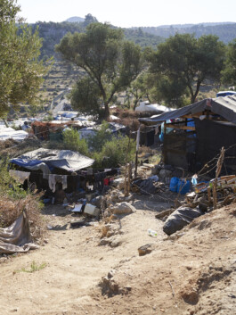 Refugee Camp Moria, Lesbos Lesvos Griechenland Anne Barth, Überblick über Camp, Zelte