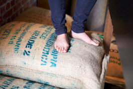  Kaffee in Transport Säcken